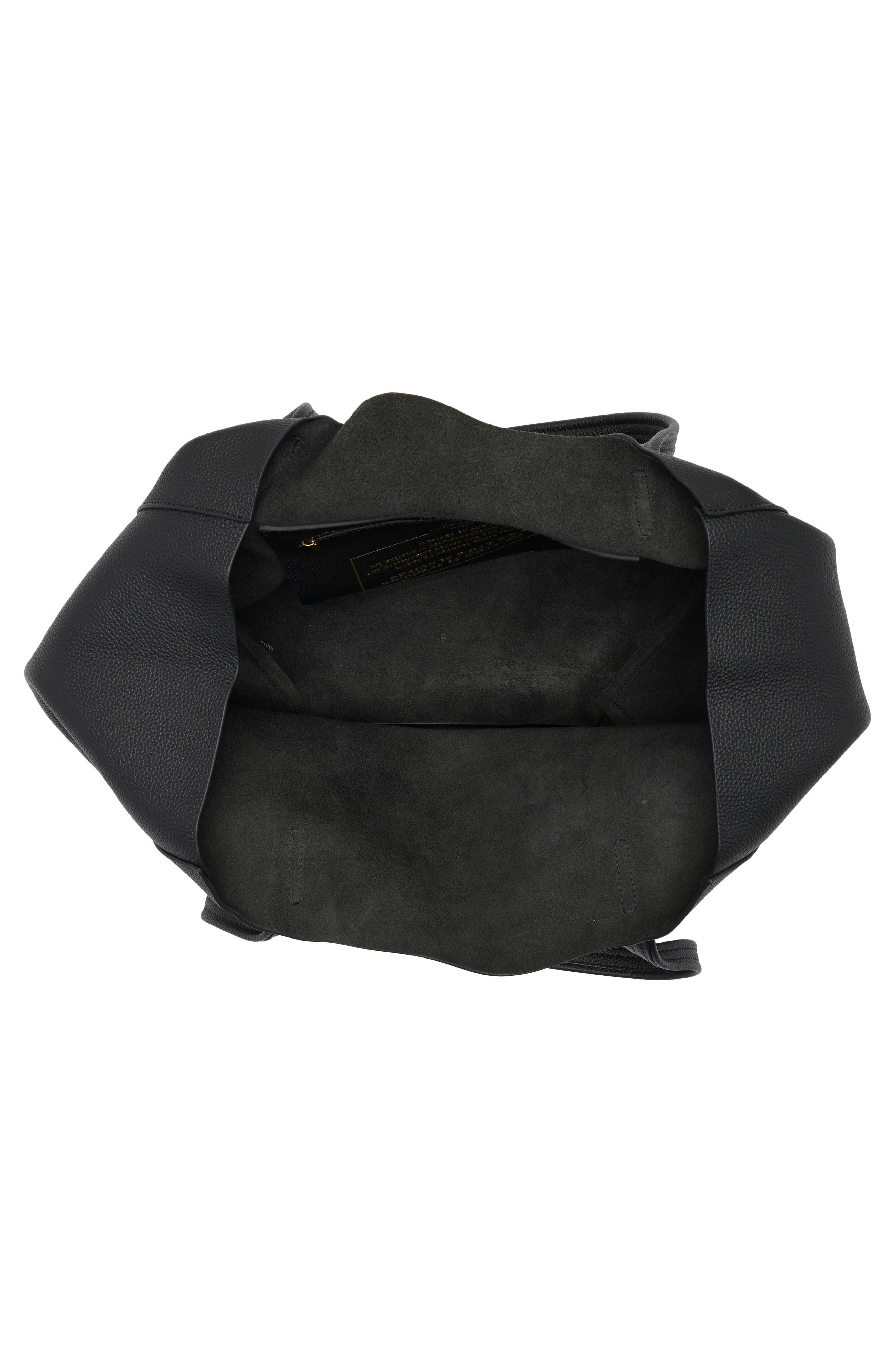 Jasmine Large Leather Tote, Alternate, color, BLACK