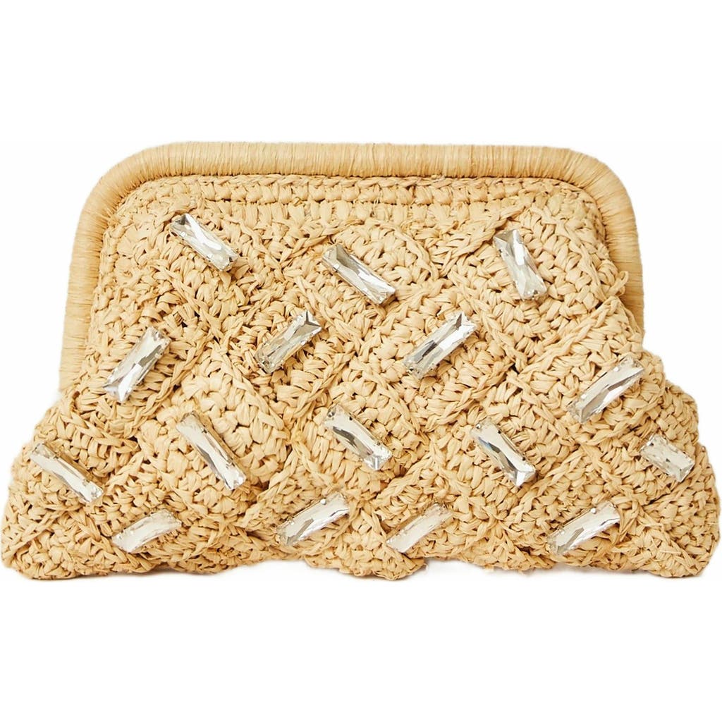 BTB Los Angeles GIGI CRYSTAL CLUTCH in Natural  product