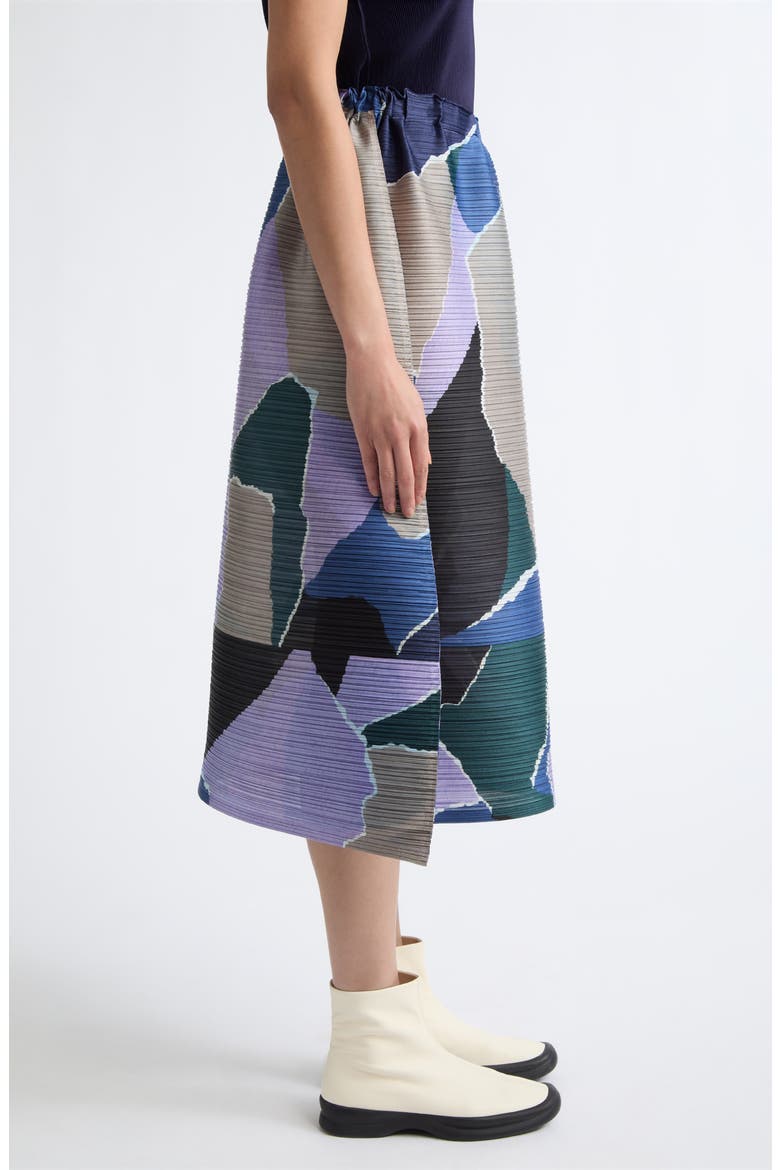 Surprise Pleated A-Line Midi Skirt, Alternate, color, PURPLE