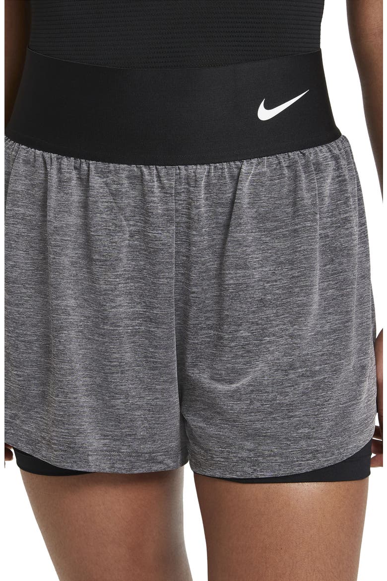 NikeCourt Advantage Tennis Shorts, Main, color, BLACK/ BLACK HEATHER