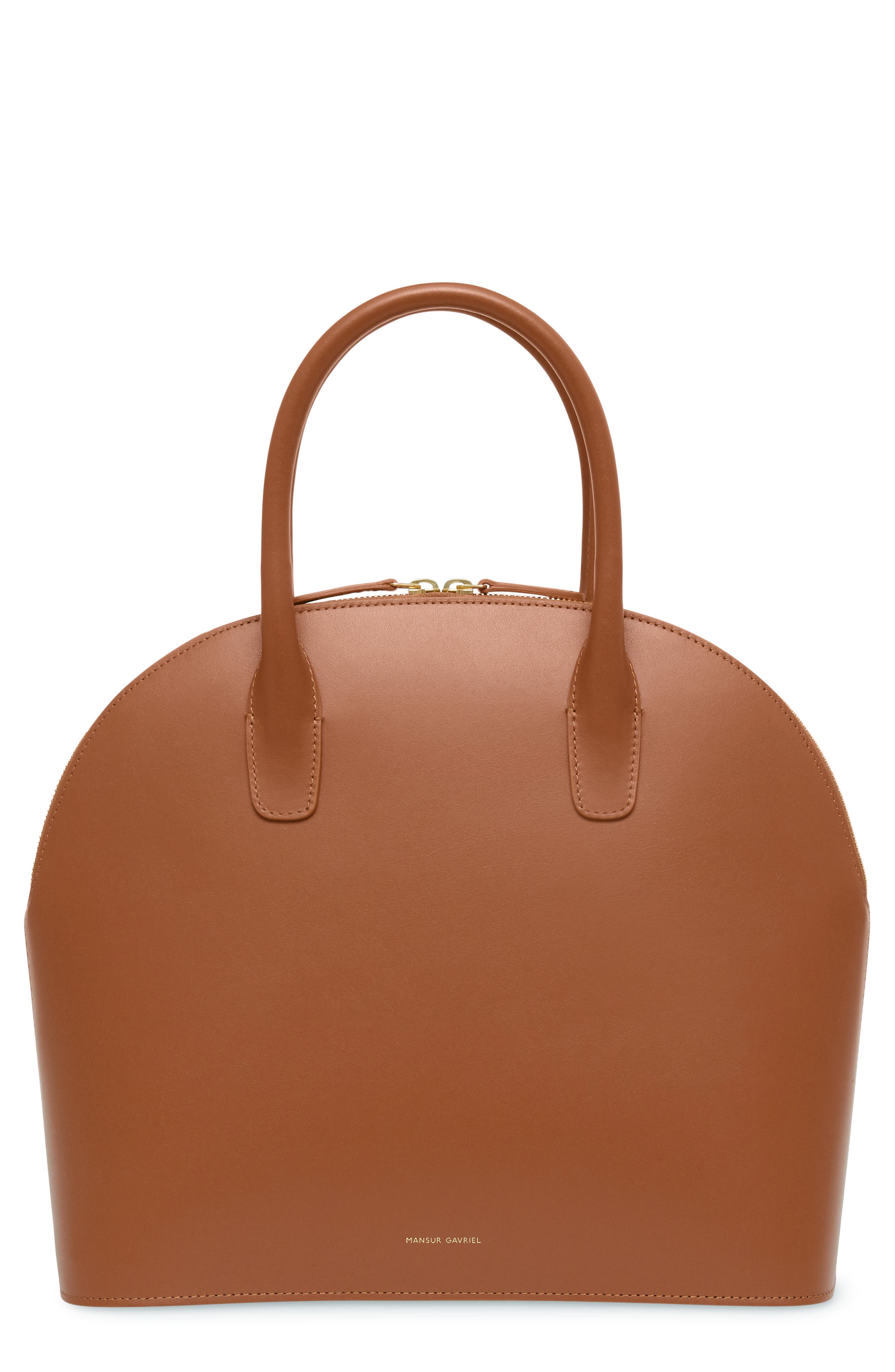 Mansur Gavriel Top Handle Rounded Leather Bag, Main, color, 