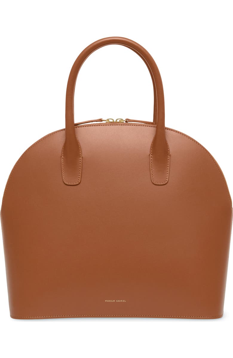 Mansur Gavriel Top Handle Rounded Leather Bag, Main, color,