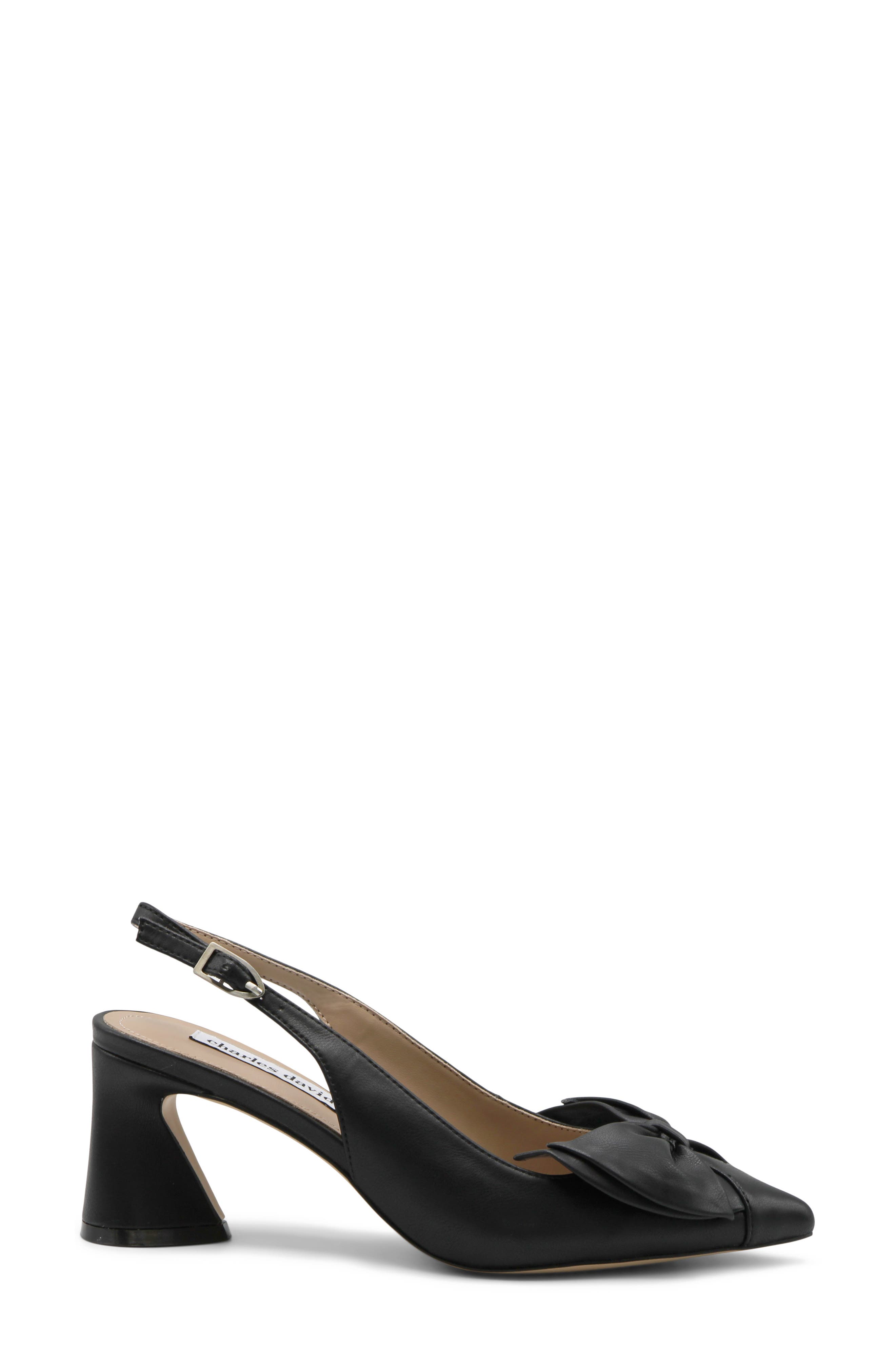 Antella Faux Leather Slingback Pump, Alternate, color, BLACK