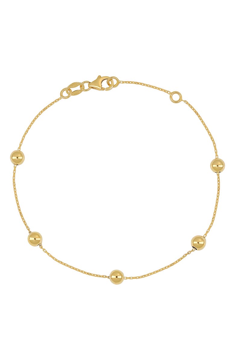 Bony Levy BLG 14K Gold Bead Station Bracelet, Main, color, 