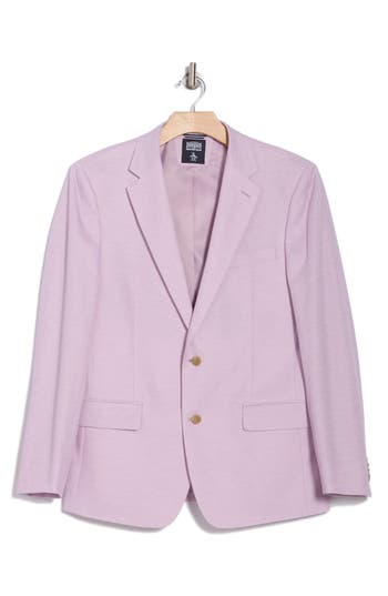 Original Penguin Lilac Solid Notch Lapel Blazer In Lilac