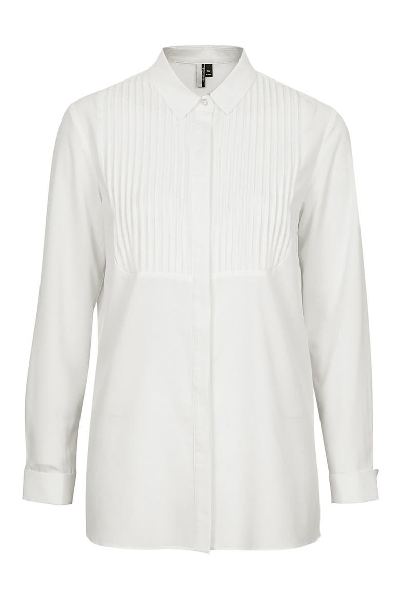 Pleated Yoke Shirt, Alternate, color, CREAM