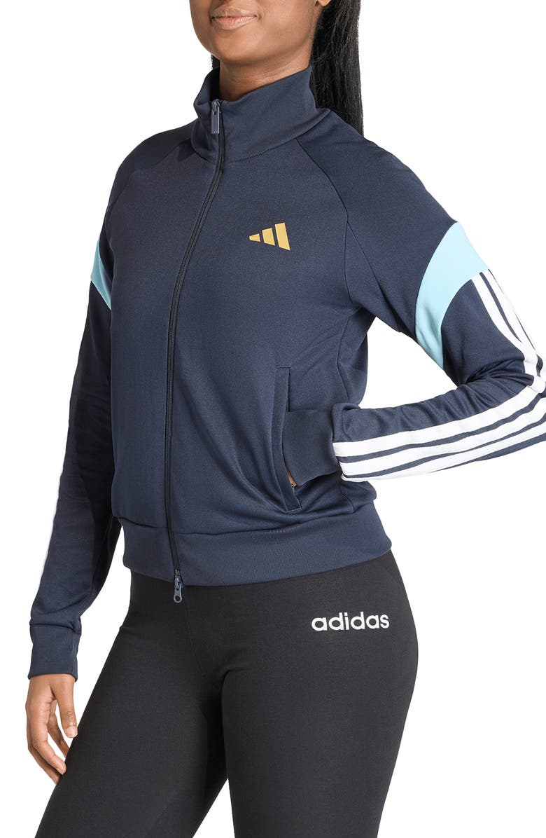 adidas Originals House of Tiro Nations Track Jacket, Main, color, Navy/ Icey Blue/ Beige