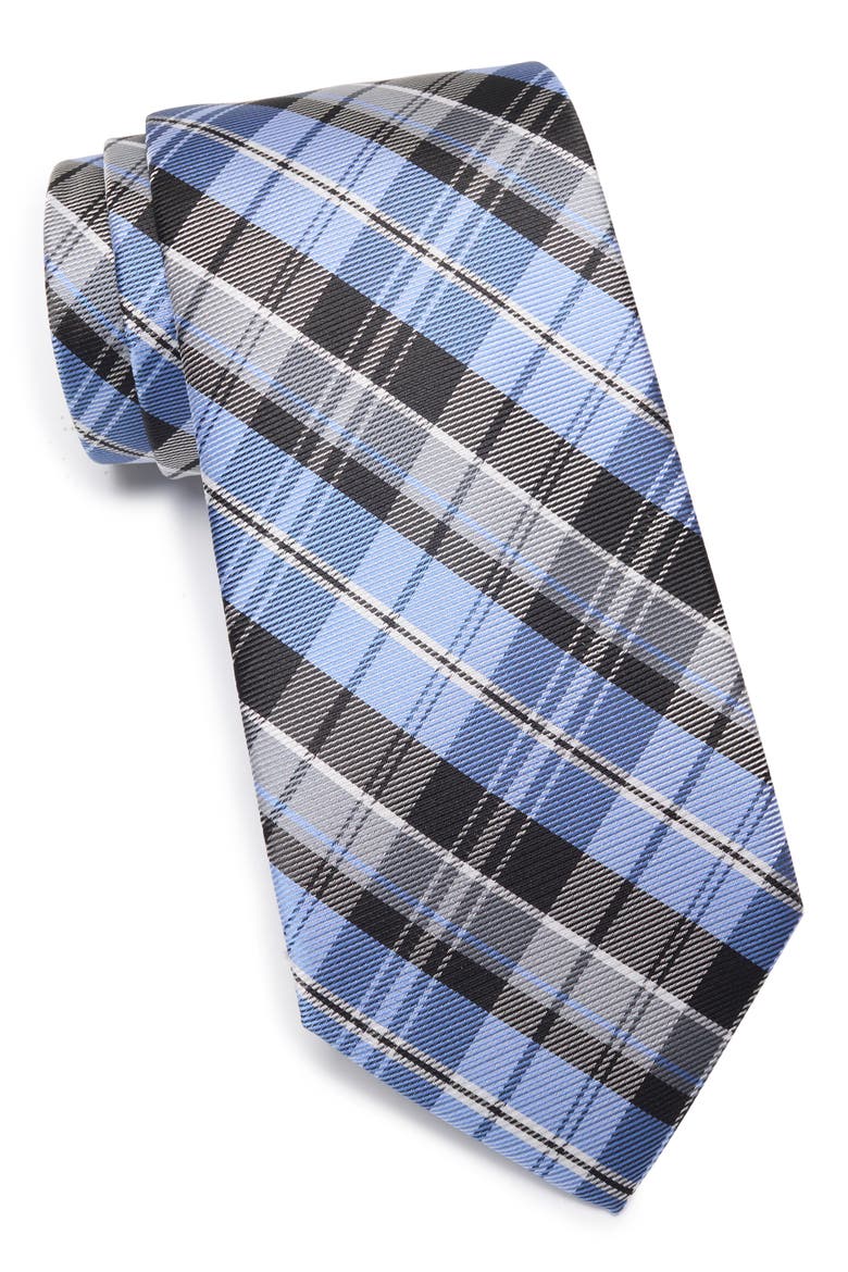 Costa Plaid Tie, Main, color, BLUE