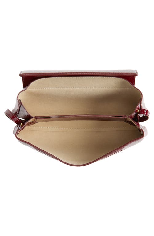 Ree Projects Elieze Crinkle Patent Leather Clutch In Burgundy