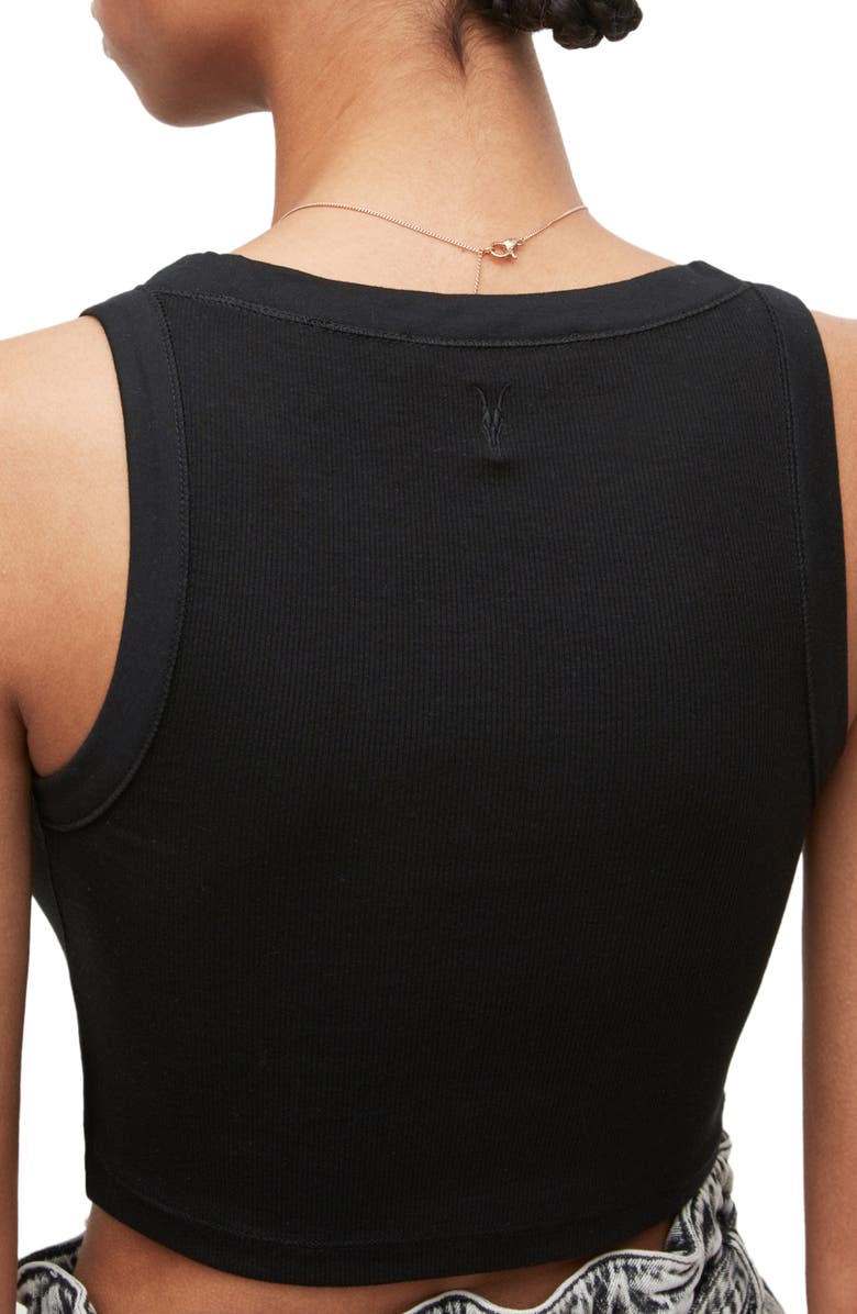 AllSaints Rina Stretch Crop Tank, Alternate, color,
