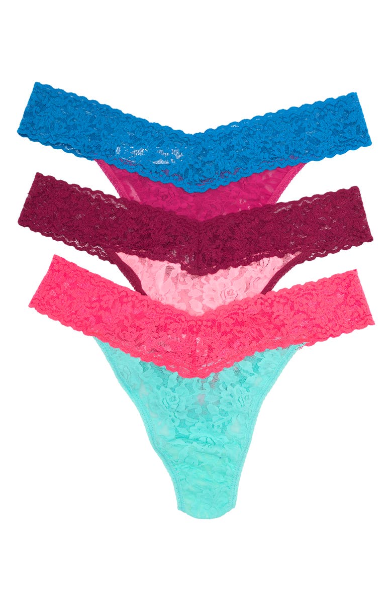 Hanky Panky Original Rise Lace Thongs - Pack of 3, Main, color,