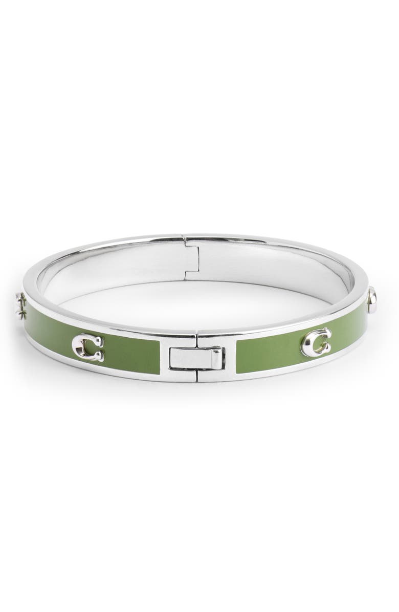 COACH Enamel Hinge Bracelet, Alternate, color, 