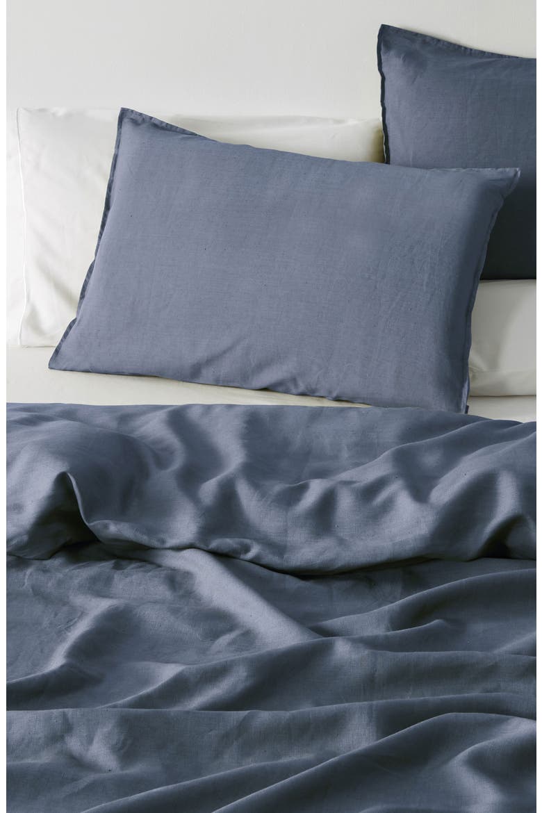 European Linen Duvet Set, Alternate, color, SLATE