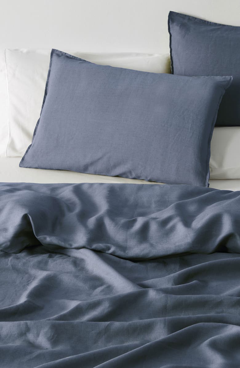 Verlee European Linen Duvet Set, Alternate, color, Slate