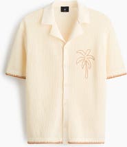 H&M Relaxed Fit Hole-knit Resort Shirt