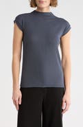 T Tahari Mock Neck Rib Knit Top