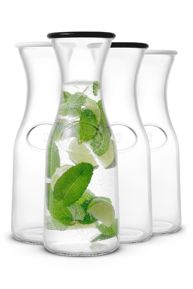 Hali Set of 4 Glass Carafe, Main, color, CLEAR