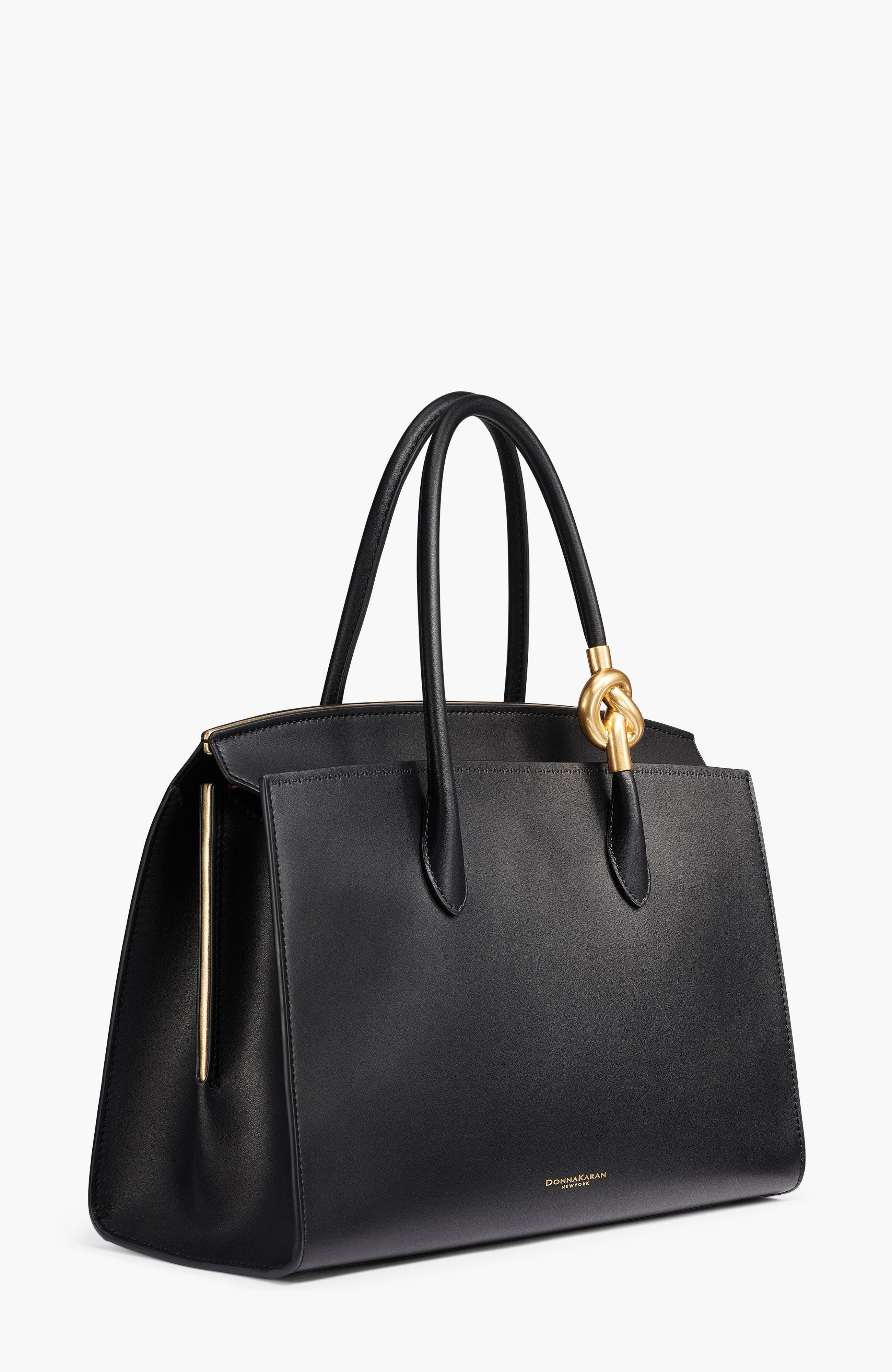 Donna Karan New York Loden Satchel, Alternate, color, Blk/Gold