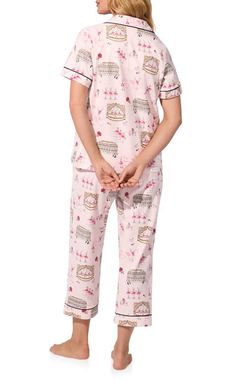 Bedhead Pajamas Print Jersey Crop Pajamas In Purple