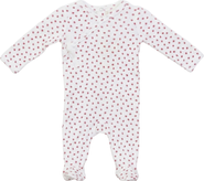 Fragile Girl Pointelle Flower Print Wrap Romper