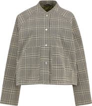 Barbour Leyburn Water Repellent Check Snap Bomber Jacket