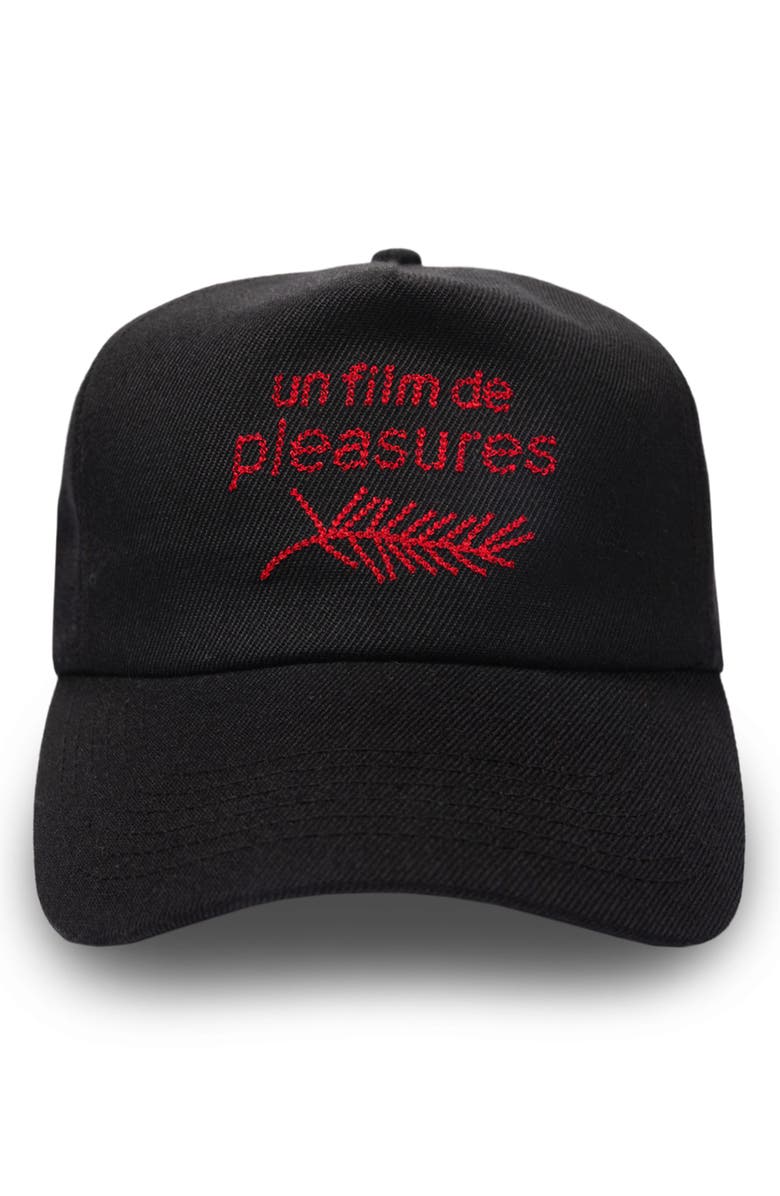 PLEASURES Film Snapback Baseball Cap, Main, color, Black