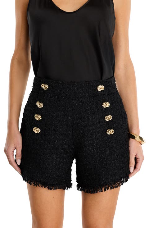 Tamara Tweed Button Shorts