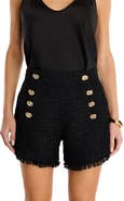 The Noli Shop Tamara Tweed Button Shorts