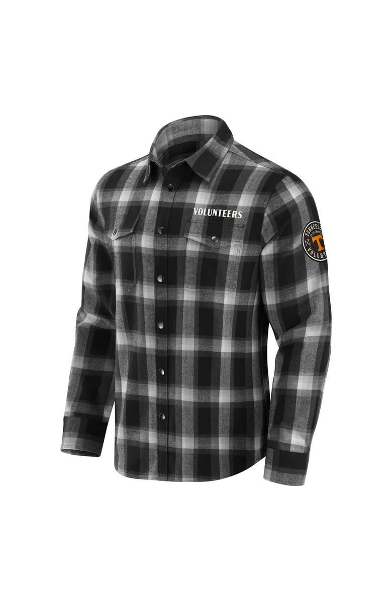 Darius Rucker Collection by Fanatics Men's Darius Rucker Collection by Fanatics Black Tennessee Volunteers Flannel Plaid Full-Snap Shirt, Alternate, color, Black