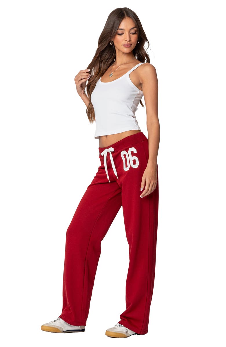 EDIKTED '06 Sweatpants, Alternate, color, Burgundy