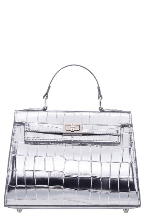 Gemini Croc Embossed Clutch