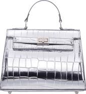 Nina Gemini Croc Embossed Clutch