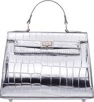 Nina Gemini Croc Embossed Clutch