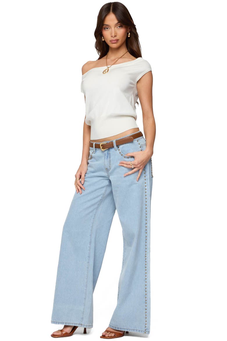 Michaela One-Shoulder Top, Alternate, color, WHITE