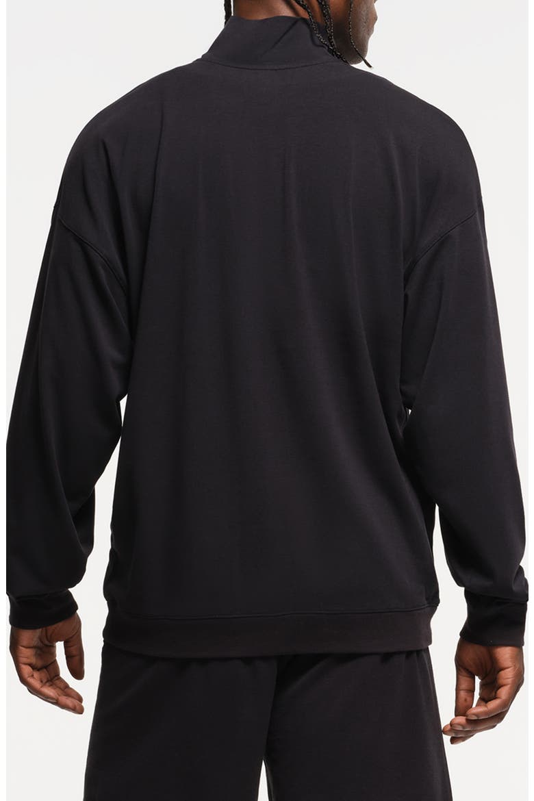 Jersey Lounge Quarter Zip Pullover, Alternate, color, OBSIDIAN