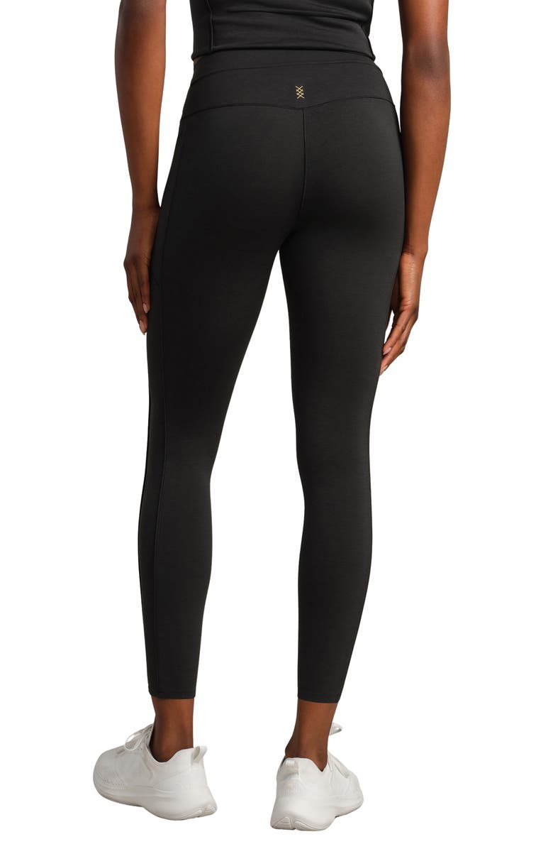 Rhone Heather Revive Pocket 7/8 Leggings, Alternate, color, Black Heather