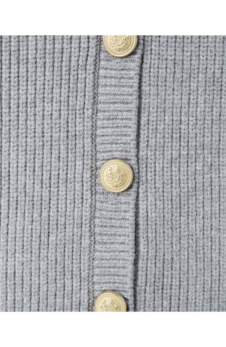 MANGO Mixed Media Cardigan, Alternate, color, Grey