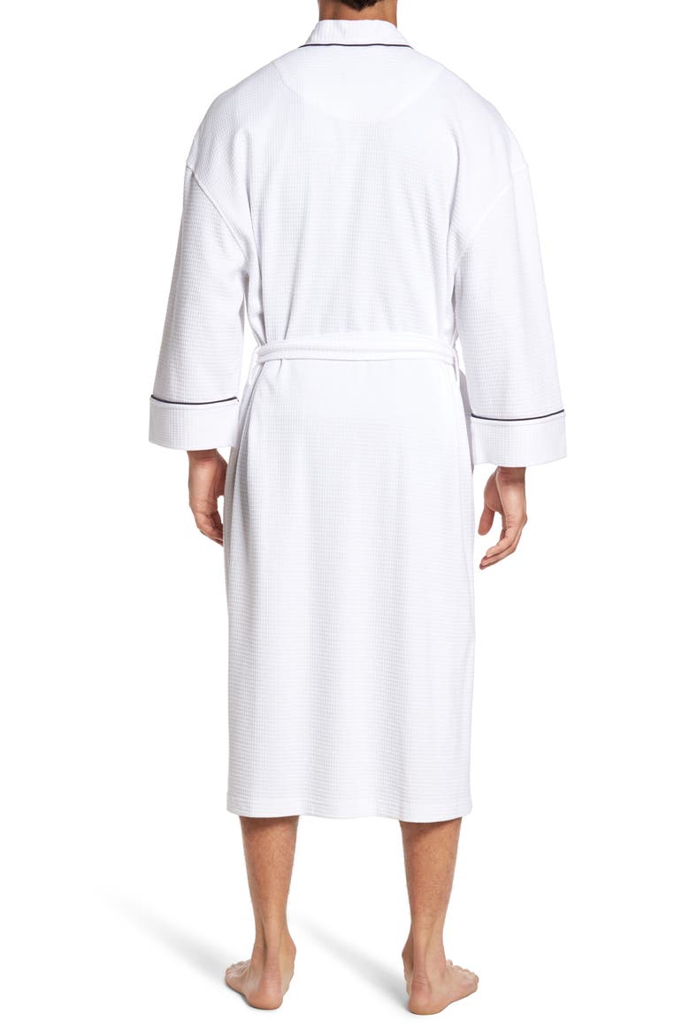 Waffle Knit Robe, Alternate, color, WHITE