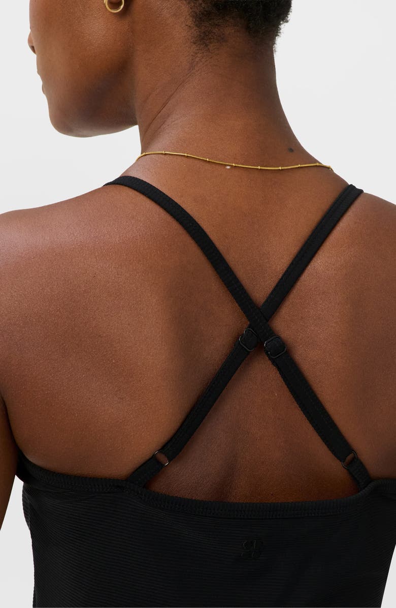 Sweaty Betty Explorer Mixed Media Dress, Alternate, color, Black