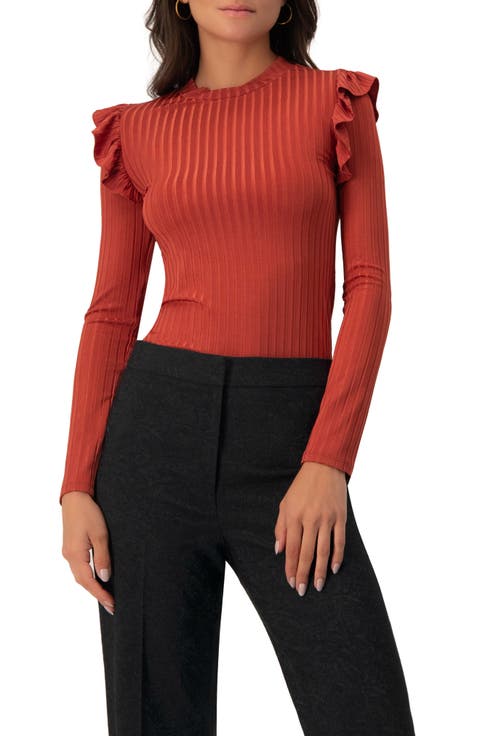 Long Sleeve Ruffled Blouse