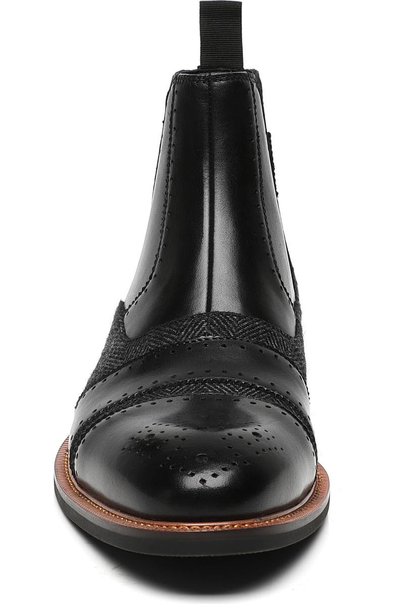La Milano Louvier Cap Toe Chelsea Boot, Alternate, color, Black