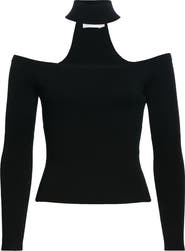Simkhai Jonathan Simkhai Collared Cold Shoulder Top