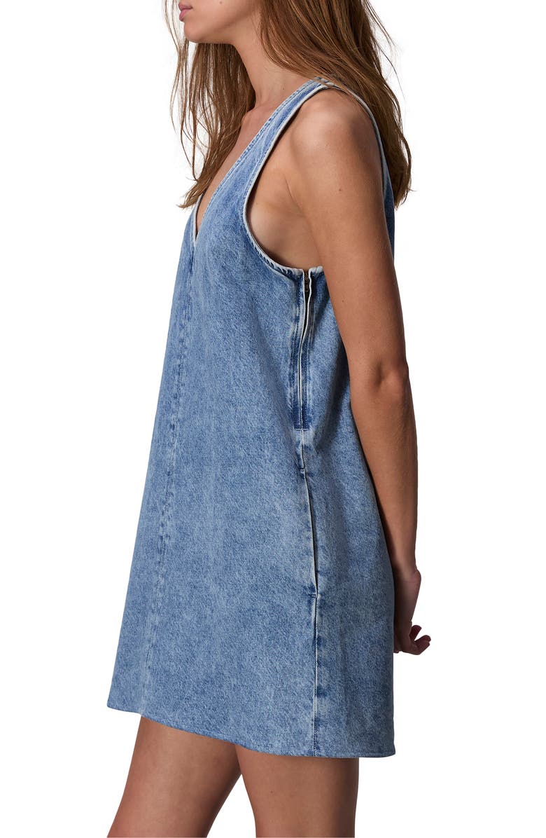 rag & bone Naia Sleeveless Denim Minidress, Alternate, color, 