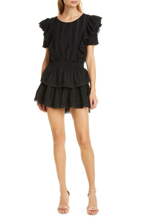 Natasha Ruffle Tiered Minidress