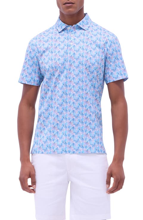 Victor OoohCotton® Leaf Print Polo