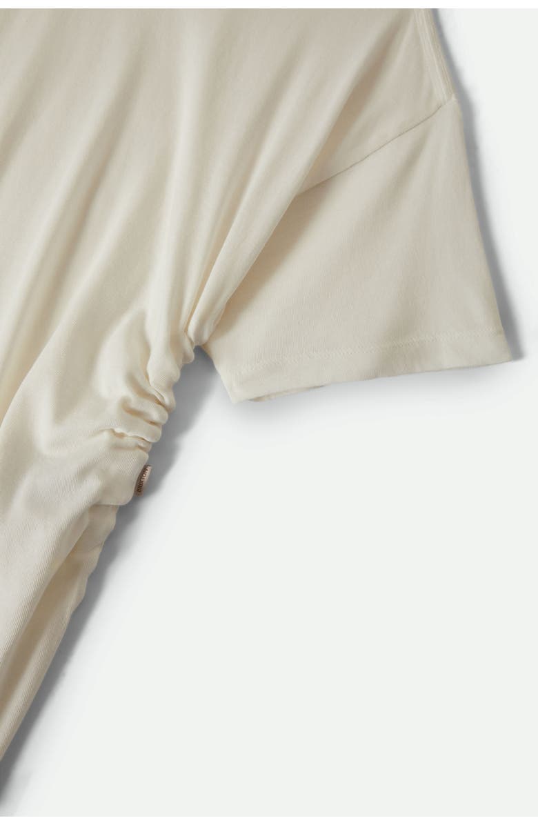 Brixton Carefree Organic Cotton Ruched T-Shirt, Alternate, color, Off White