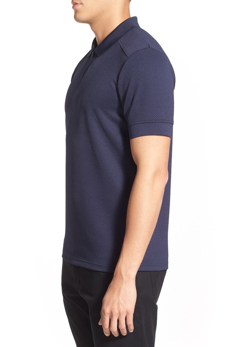 Slim Fit Mesh Polo, Alternate, color, NAVY