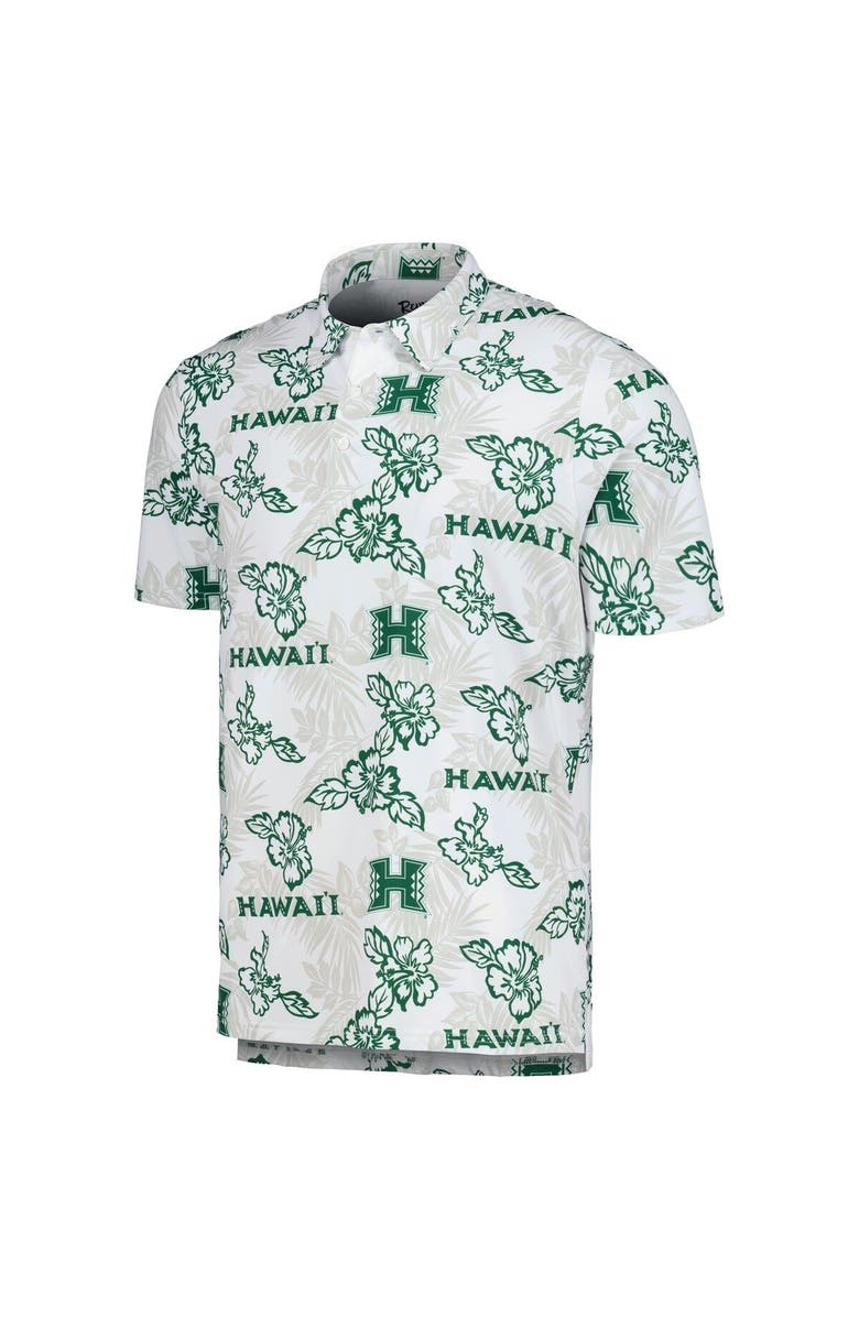 Reyn Spooner Men's Reyn Spooner White Hawaii Rainbow Warriors Performance Polo, Alternate, color, White