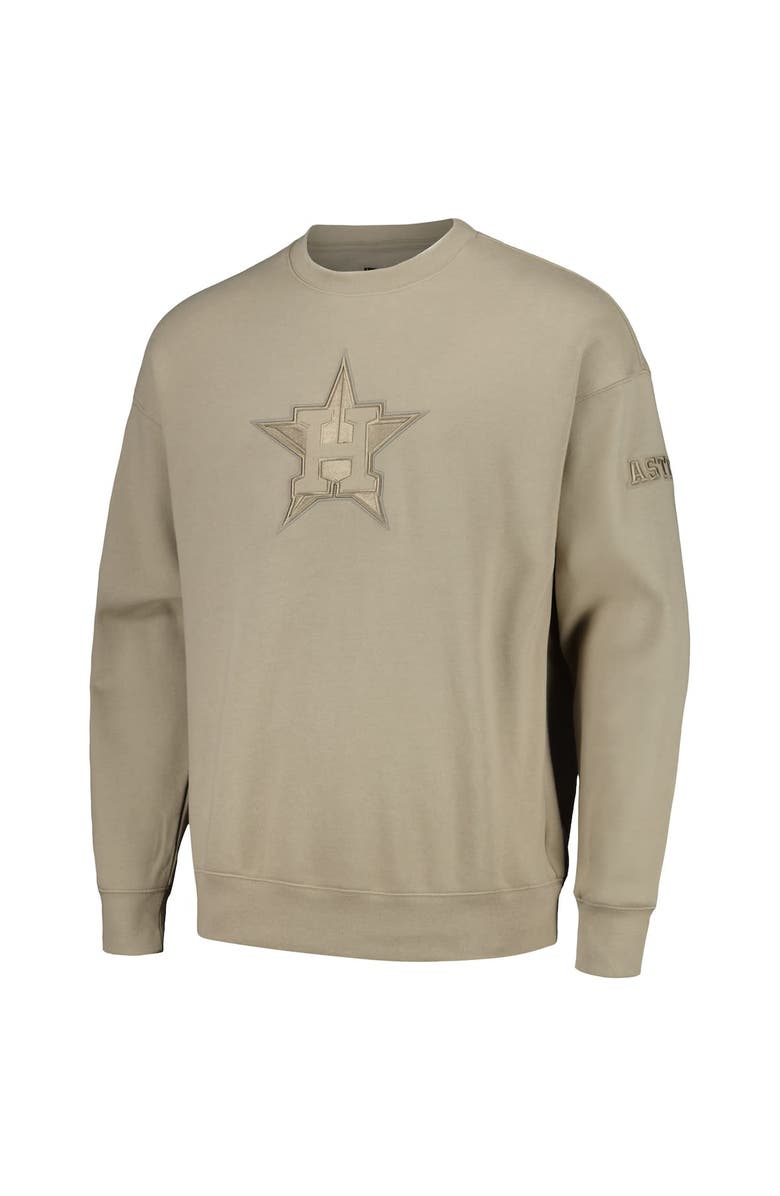 PRO STANDARD Men's Pro Standard Pewter Houston Astros Neutral Drop Shoulder Pullover Sweatshirt, Alternate, color, Pewter
