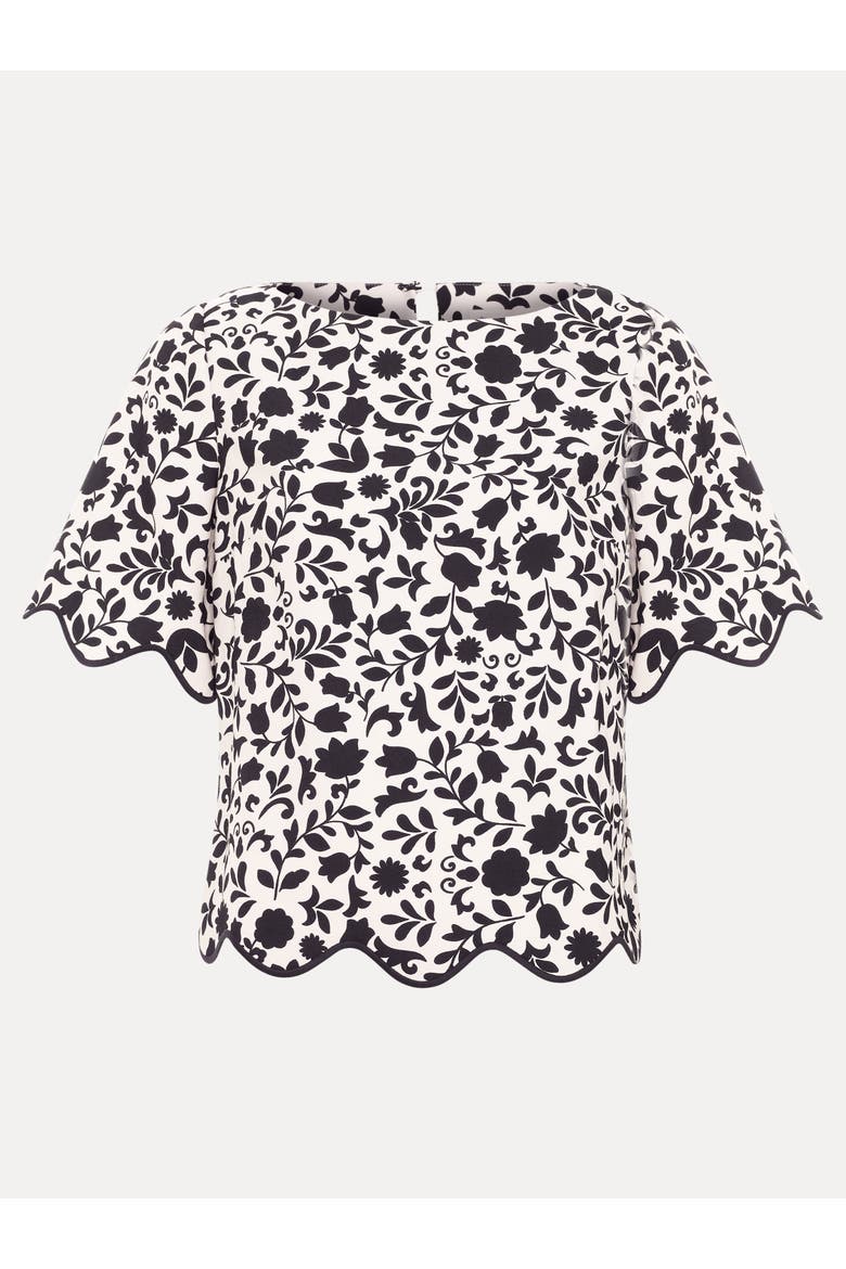 Abi Printed Top, Alternate, color, Black/Ivory